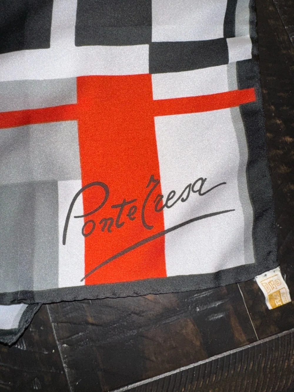 Vintage Ponte Cresa Geómetric Scarf